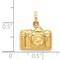 14K Yellow Gold Camera Charm Photographer Jewelry 17mm x 13.5mm